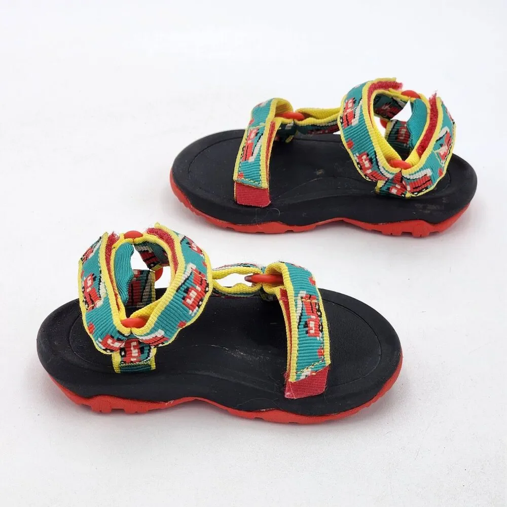 Teva Kids Hurricane XLT 2 Sports Sandals Fire Truck Teal Unisex Toddler's Size 5